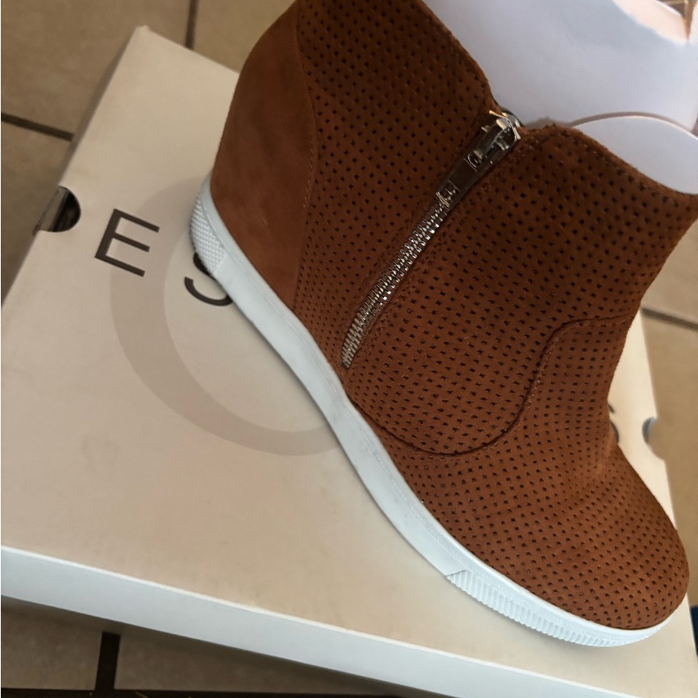 Brown Wedge Ankle Boots